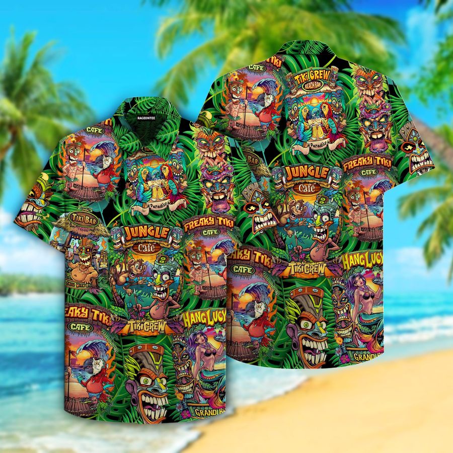 Aloha Tiki Tiki Hawaiian Shirt Pre10107, Hawaiian shirt, beach shorts, One-Piece Swimsuit, Polo shirt, funny shirts, gift shirts, Graphic Tee