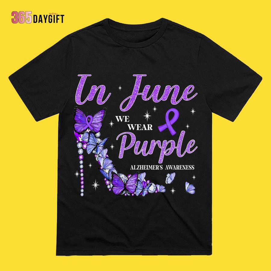 Alzheimers Shirts In June We Wear Purple Alzheimer's Disease Awareness