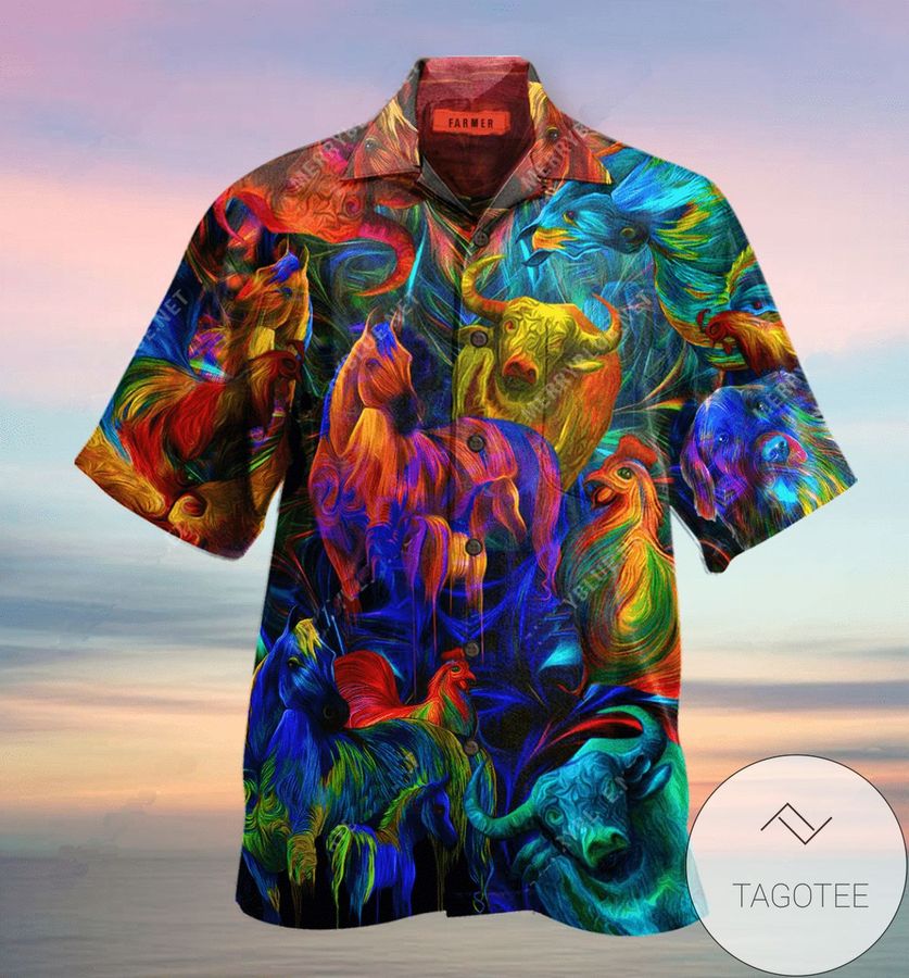 Amazing Colorful Farm Unisex Hawaiian Aloha Shirts