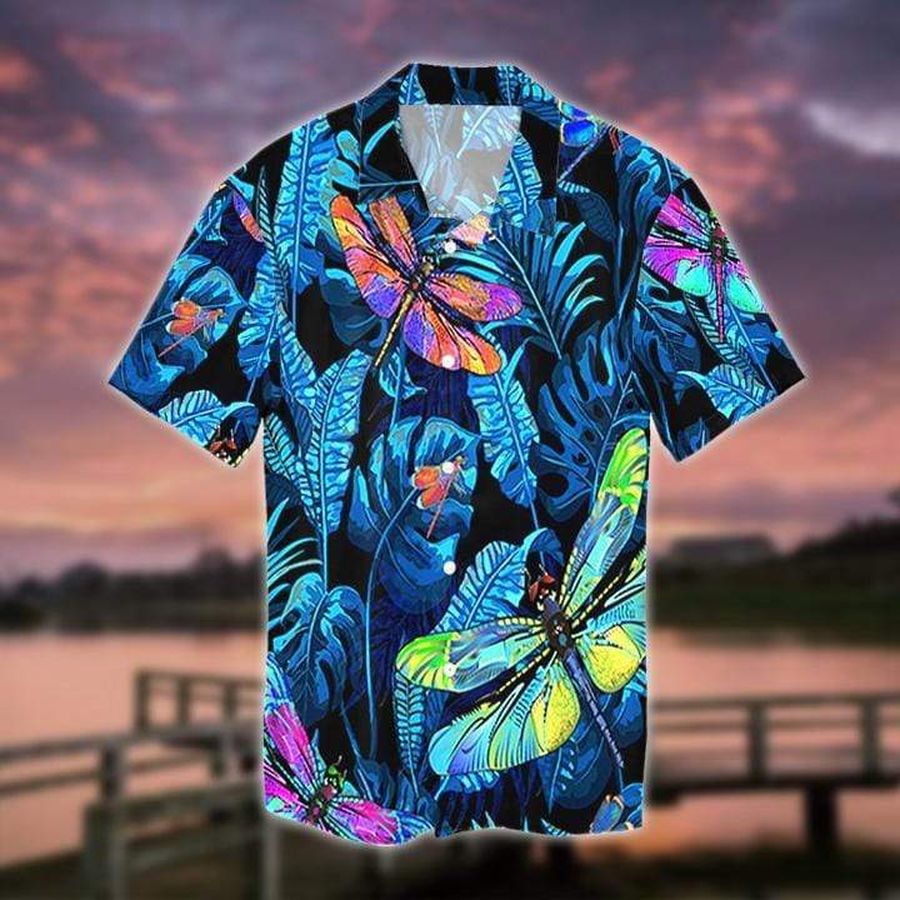 Amazing Dragonfly Blue Hawaiian Shirt Pre10661, Hawaiian shirt, beach shorts, One-Piece Swimsuit, Polo shirt, funny shirts, gift shirts, Graphic Tee