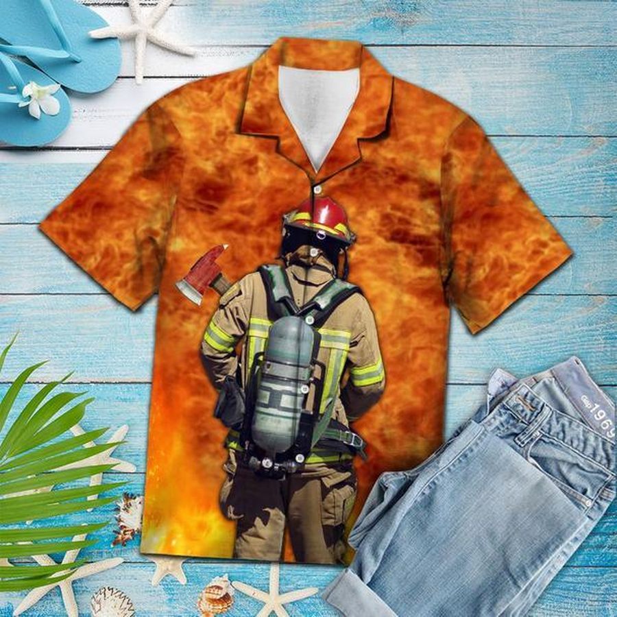 Amazing Firefighter Hawaiian Shirt Pre10538, Hawaiian shirt, beach shorts, One-Piece Swimsuit, Polo shirt, funny shirts, gift shirts, Graphic Tee