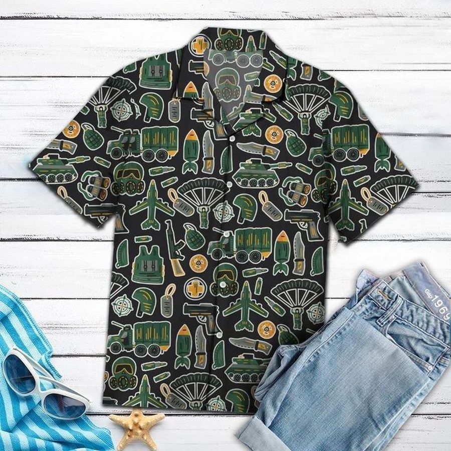 Amazing Military Hawaiian Shirt Pre13637, Hawaiian shirt, beach shorts, One-Piece Swimsuit, Polo shirt, funny shirts, gift shirts, Graphic Tee