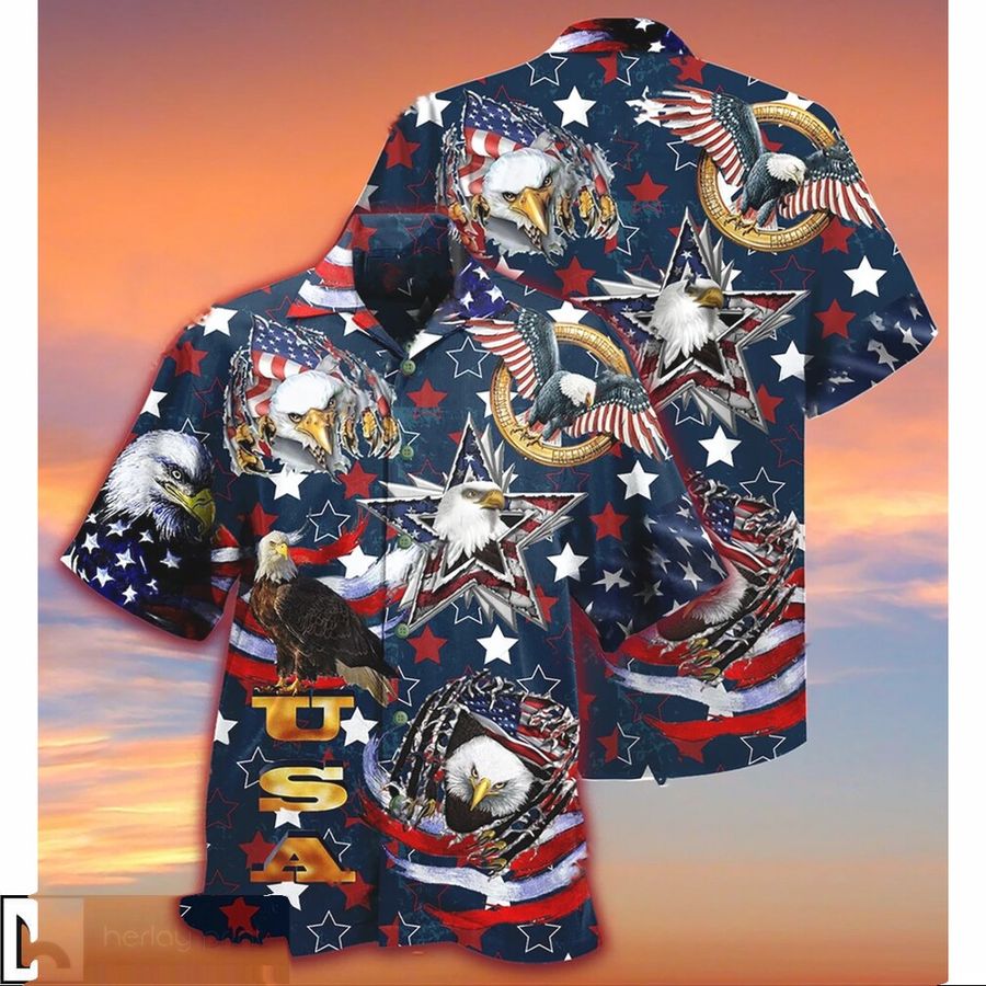 America Eagle Victory Hawaiian Shirt