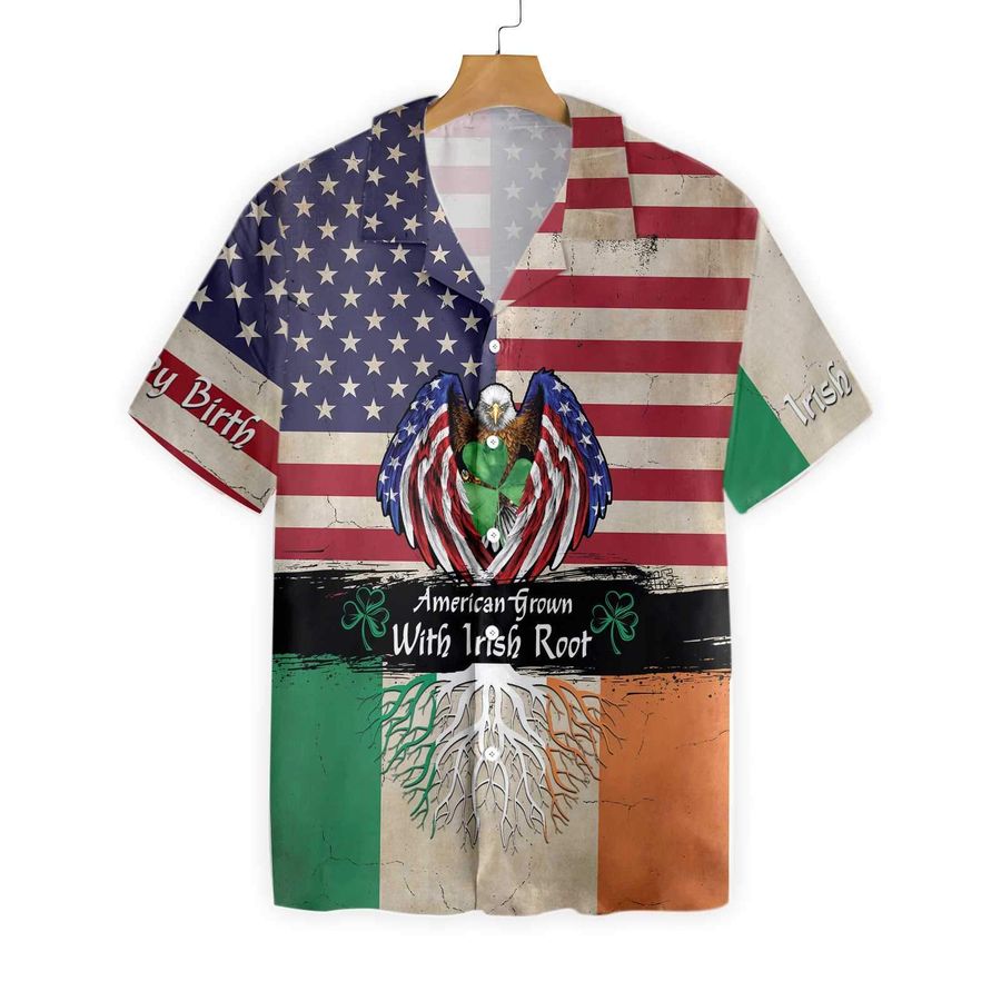 American Grown With Irish Root Hawaiian Shirt Pre13705, Hawaiian shirt, beach shorts, One-Piece Swimsuit, Polo shirt, funny shirts, gift shirts