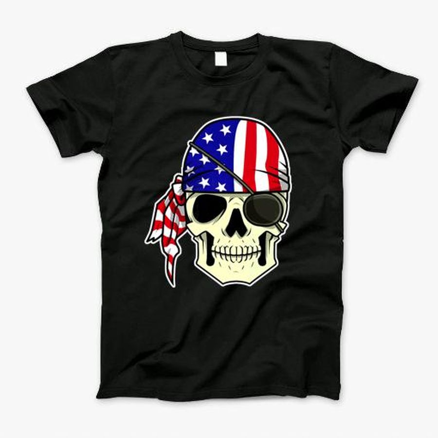 American Pirate Patriotic 4Th Of July Men Skull Usa Flag Premium Tshirt T-Shirt, Tshirt, Hoodie, Sweatshirt, Long Sleeve, Youth, Personalized shirt