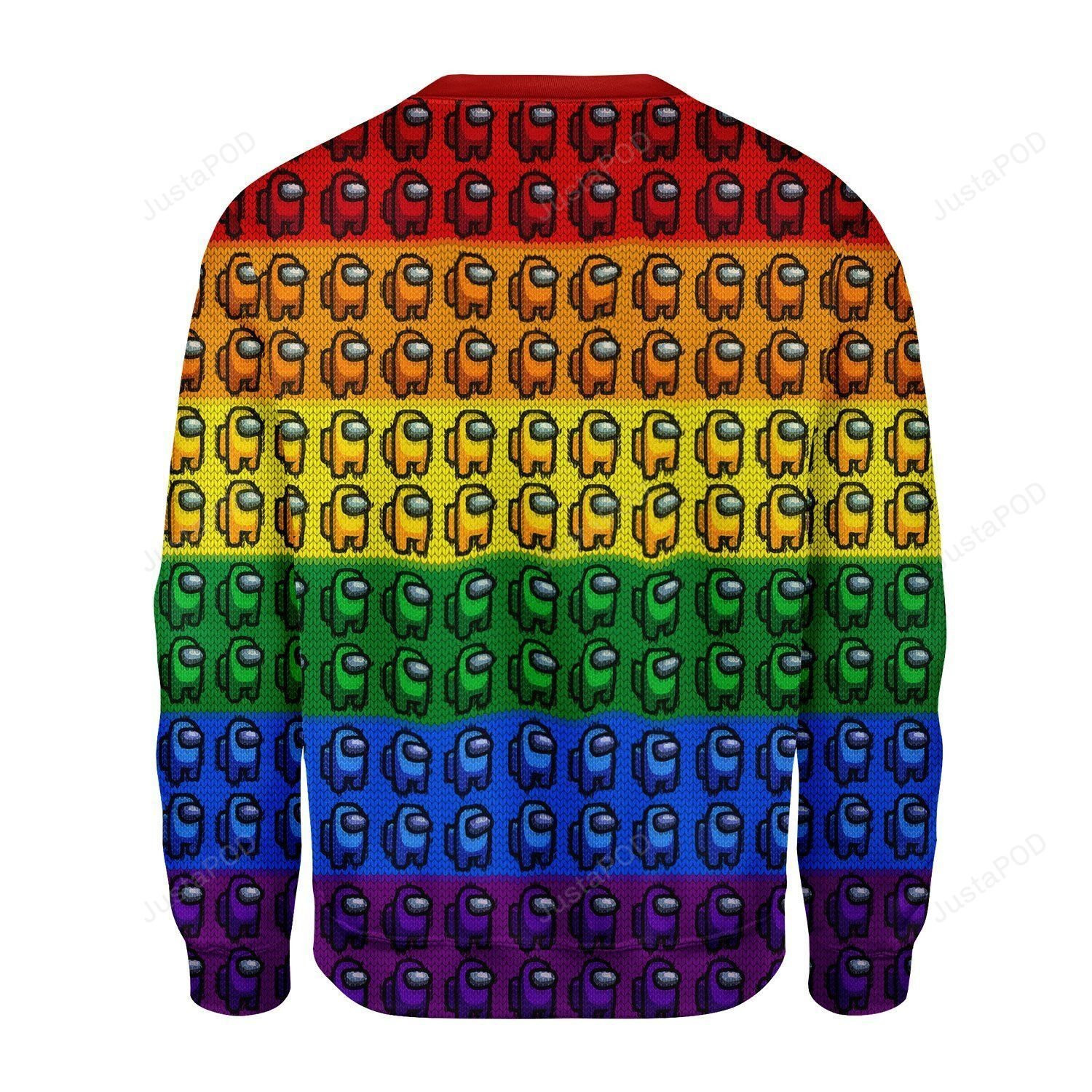 Among Us LGBT Pride Ugly Christmas Sweater All Over Print