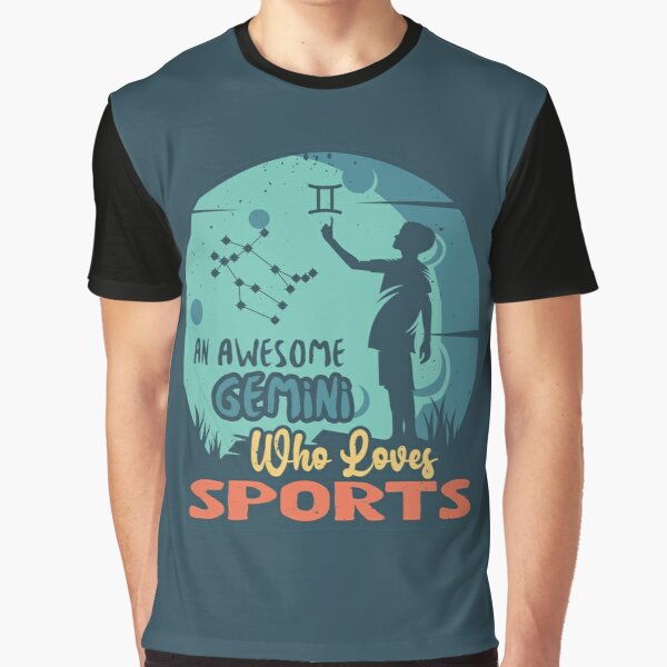 An Awesome Gemini Who Loves Sports Graphic T-Shirt