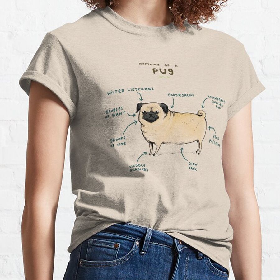 Anatomy of a Pug Classic T-Shirt