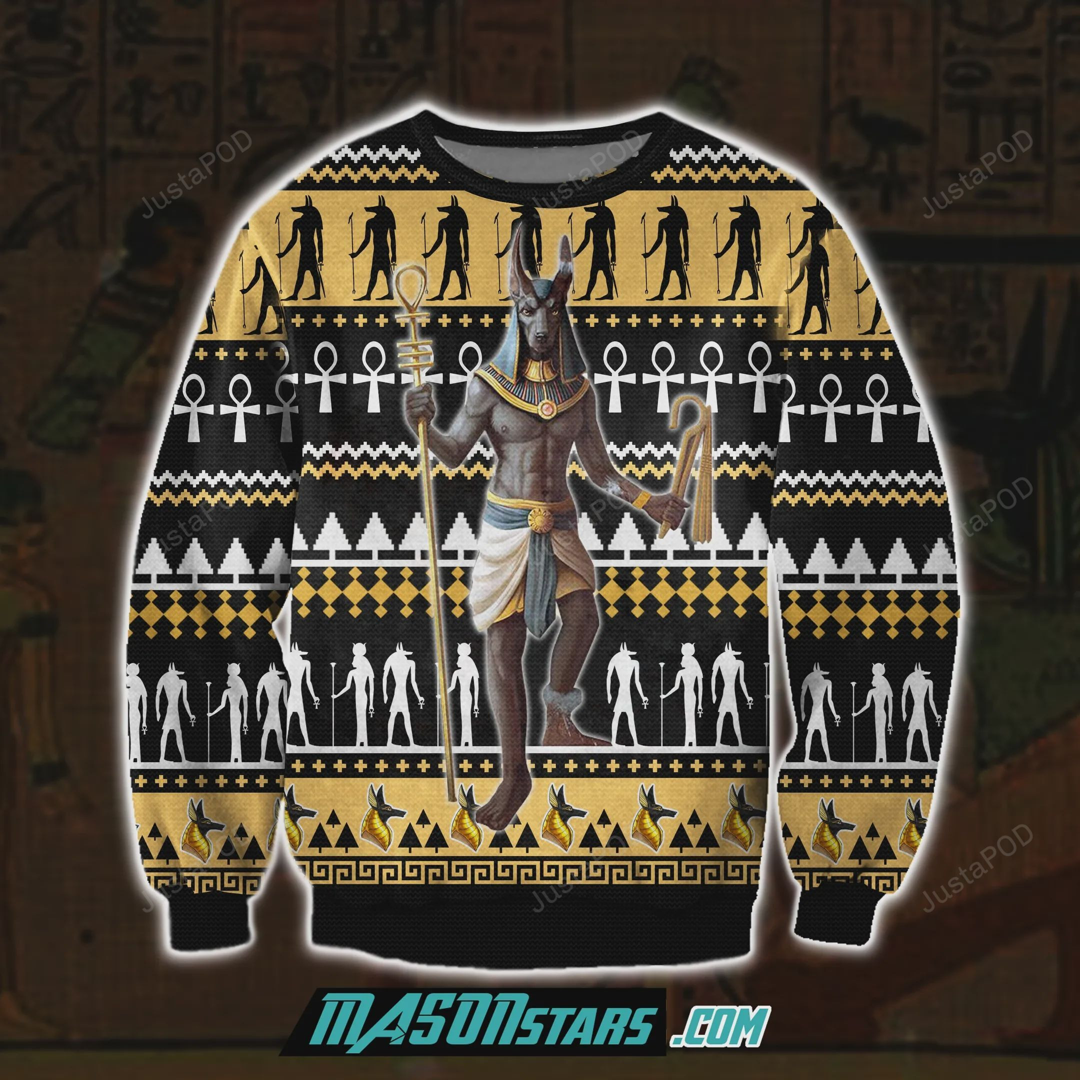 Ancient Egyptian 3D Print Ugly Christmas Sweater Ugly Sweater Christmas