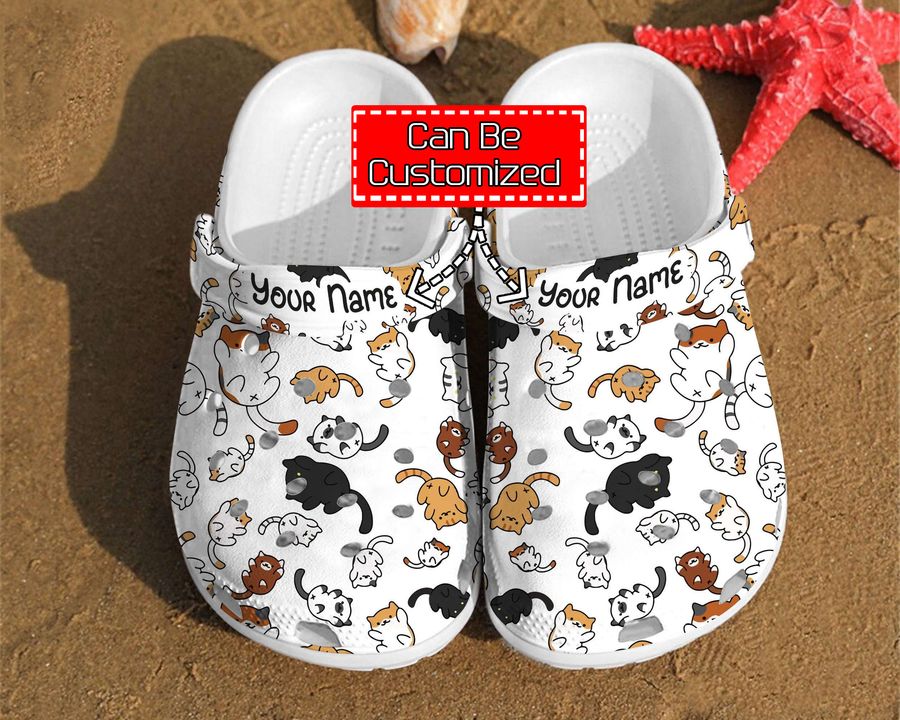 Animal Crocs - Personalized Cat Pattern Gift For Lovers Comfortable Summer Clog Shoes