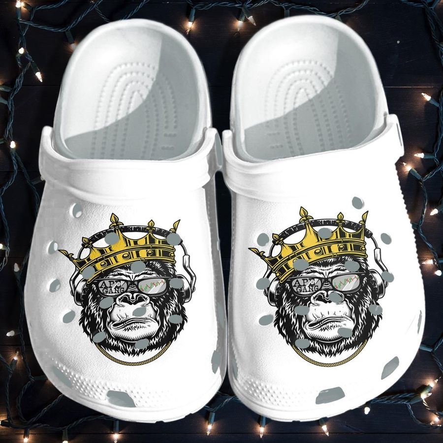 Ape Gang Shoes Clogs - King Monkey Crocs Birthday Gift For Men Boy - Ape-Gang