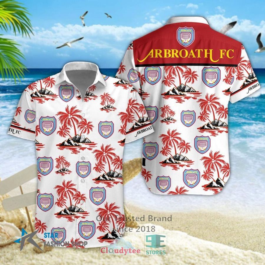 Arbroath F.C. Short Sleeve Hawaiian Shirt, Short – LIMITED EDITION