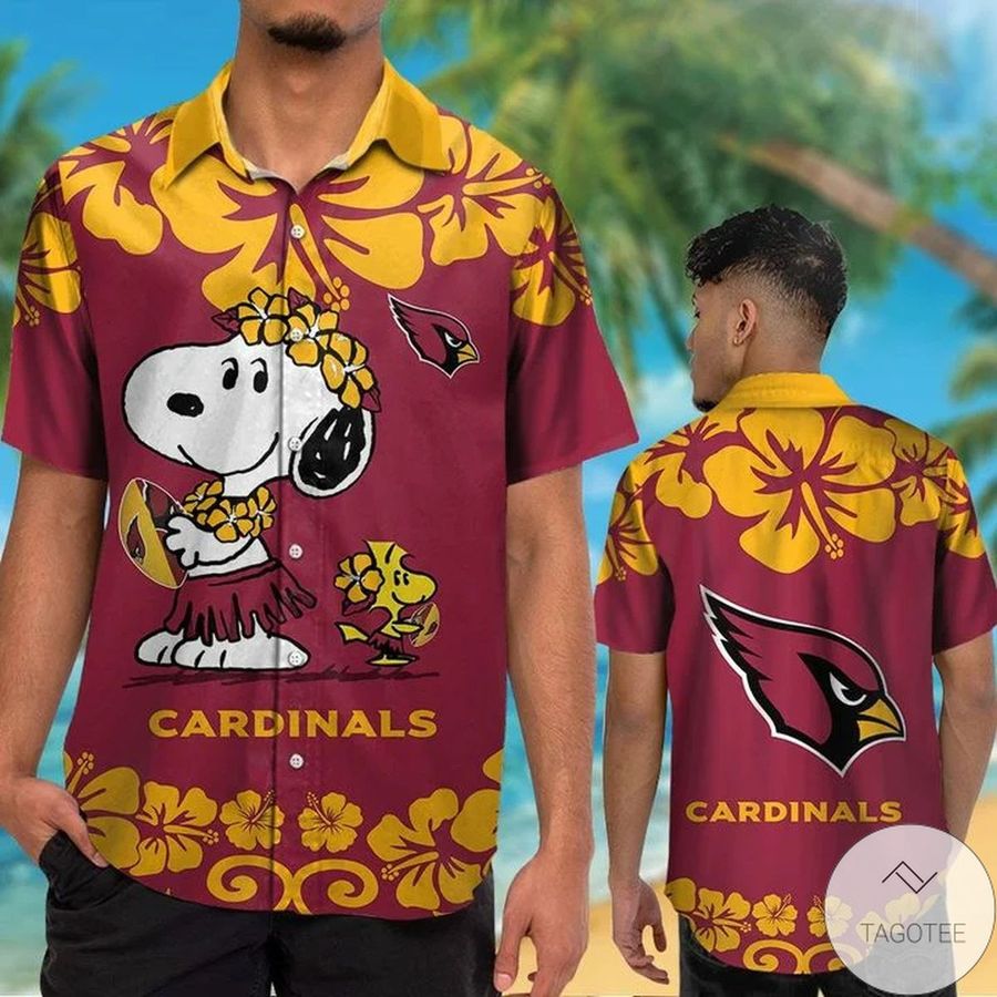 Arizona Cardinals 038; Snoopy Hawaiian Shirt