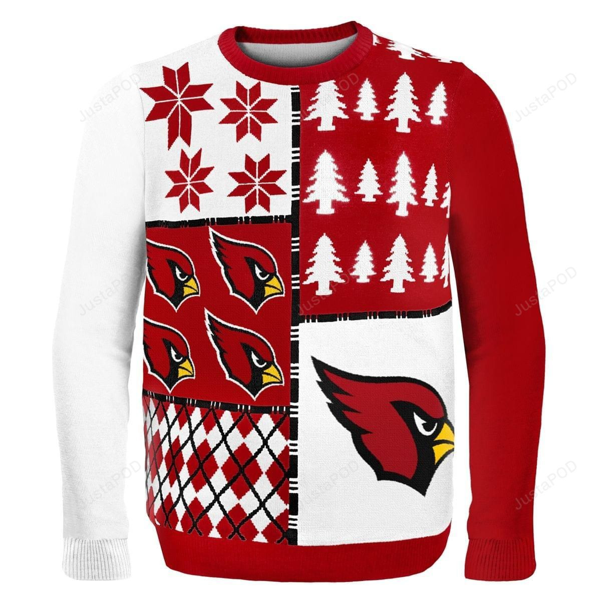 Arizona Cardinals Busy Block NFL Ugly Christmas Sweater All Over