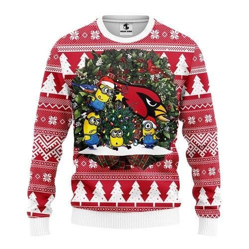 Arizona Cardinals Minion Ugly Christmas Sweater All Over Print Sweatshirt