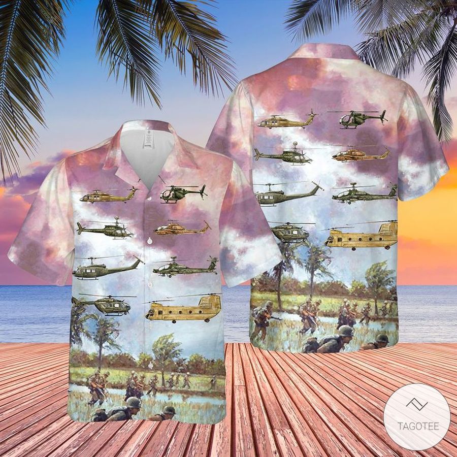 Army Aviation Rotary Aircraft Hawaiian Shirts