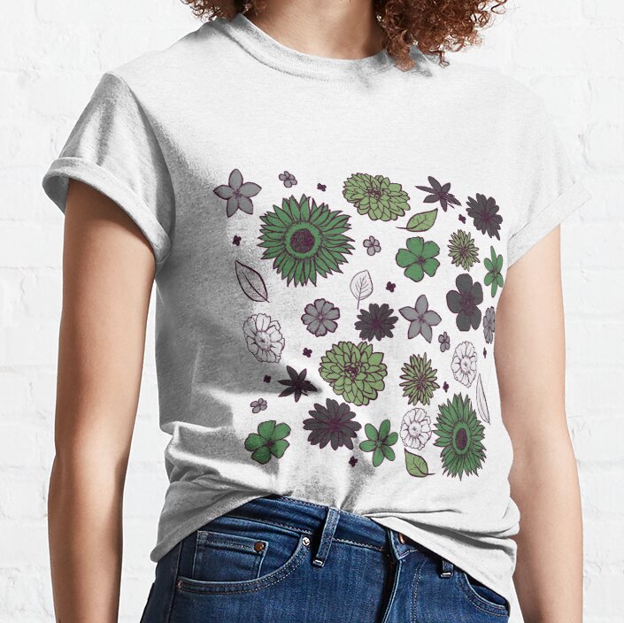 Aromantic Flowers Classic T-Shirt