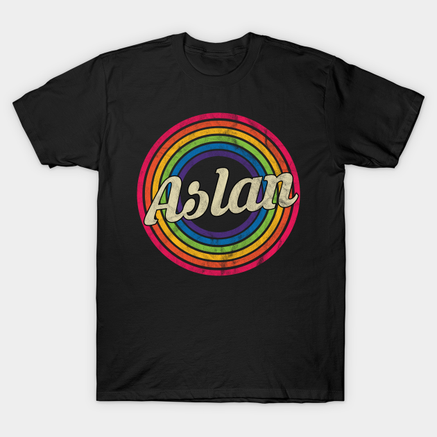 Aslan - Retro Rainbow Faded-Style T-shirt, Hoodie, SweatShirt, Long Sleeve