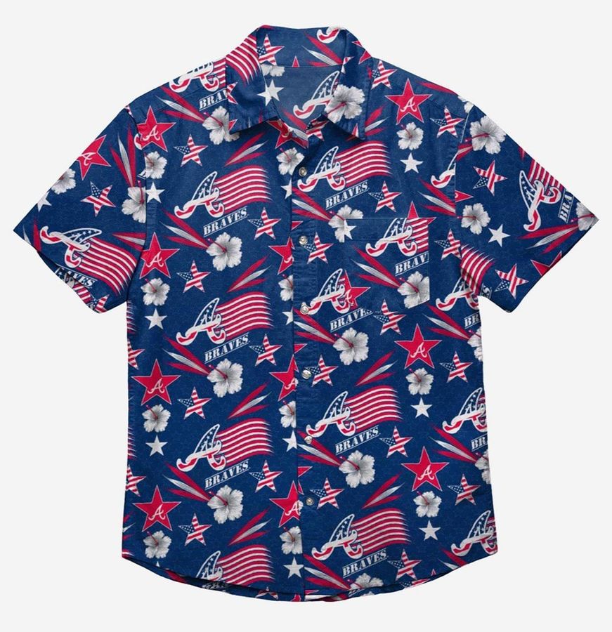 Atlanta Braves Americana Hawaiian Shirt