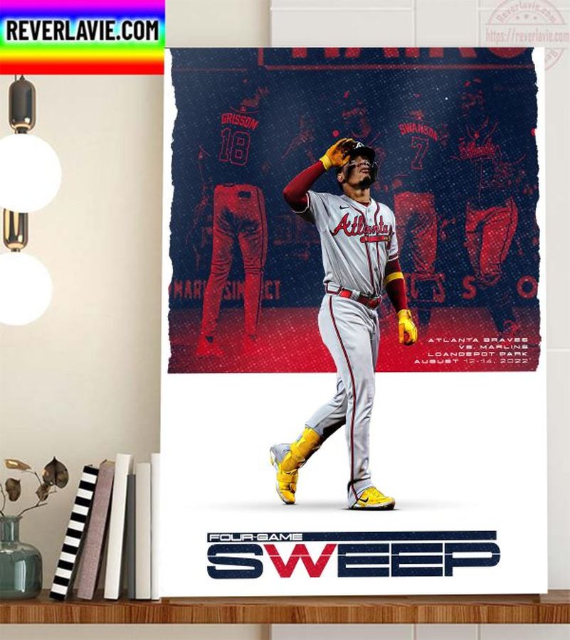 Atlanta Braves Four Game Sweep Home Decor Poster Canvas