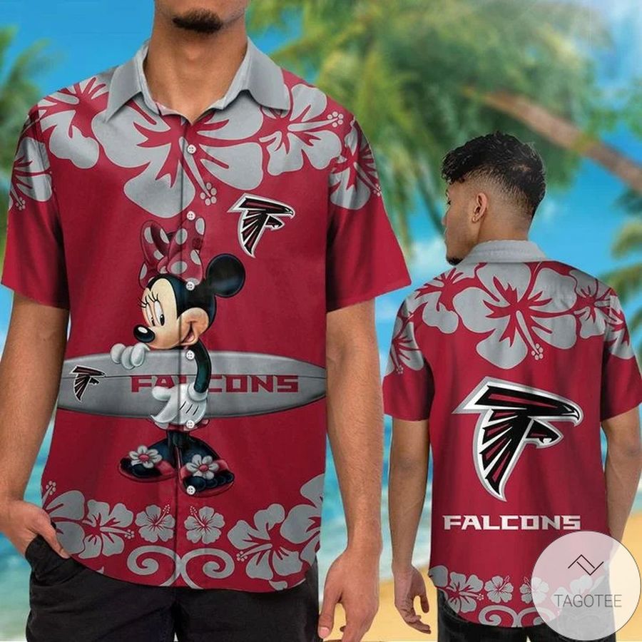 Atlanta Falcons 038; Minnie Mouse Hawaiian Shirt