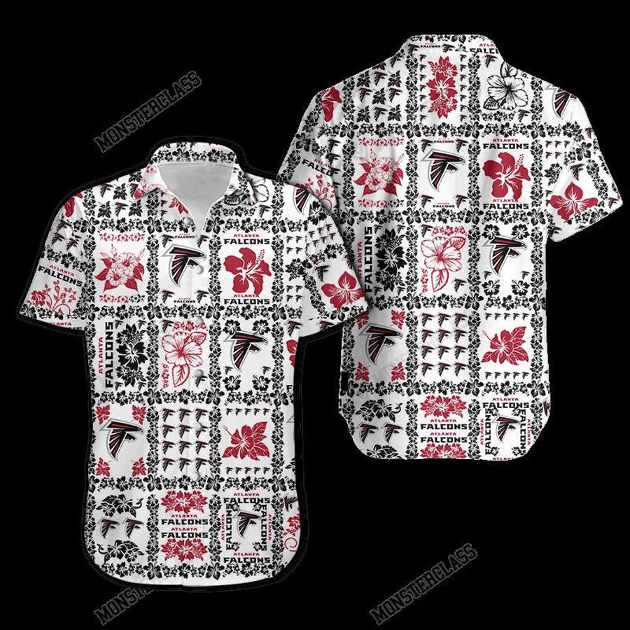Atlanta Falcons Hibiscus Hawaiian Shirt Short
