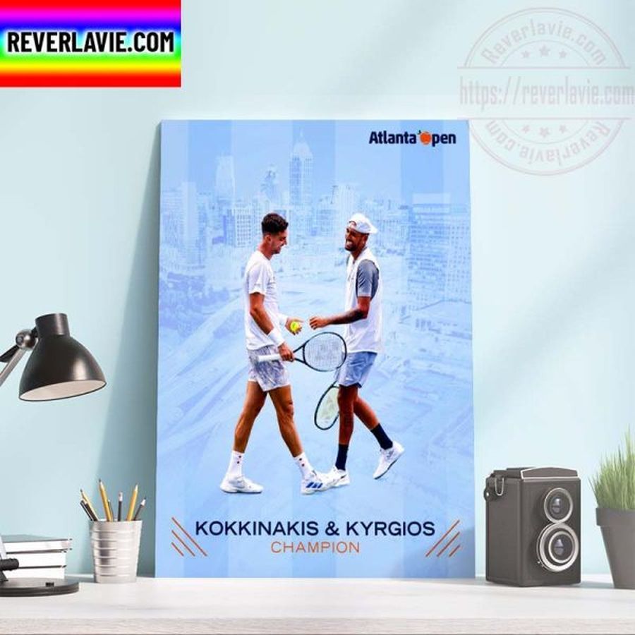 Atlanta Open Doubles Champions Kyrgios x Kokkinakis Winners Home Decor Poster Canvas