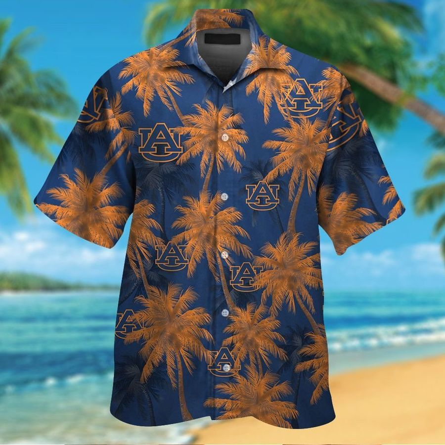 Auburn Tigers Short Sleeve Button Up Tropical Aloha Hawaiian Shirts For Men Women