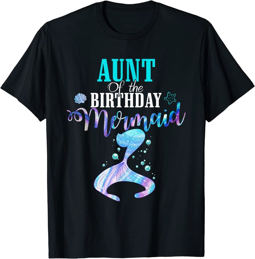 Aunt Of The Birthday Mermaid Matching Family Party