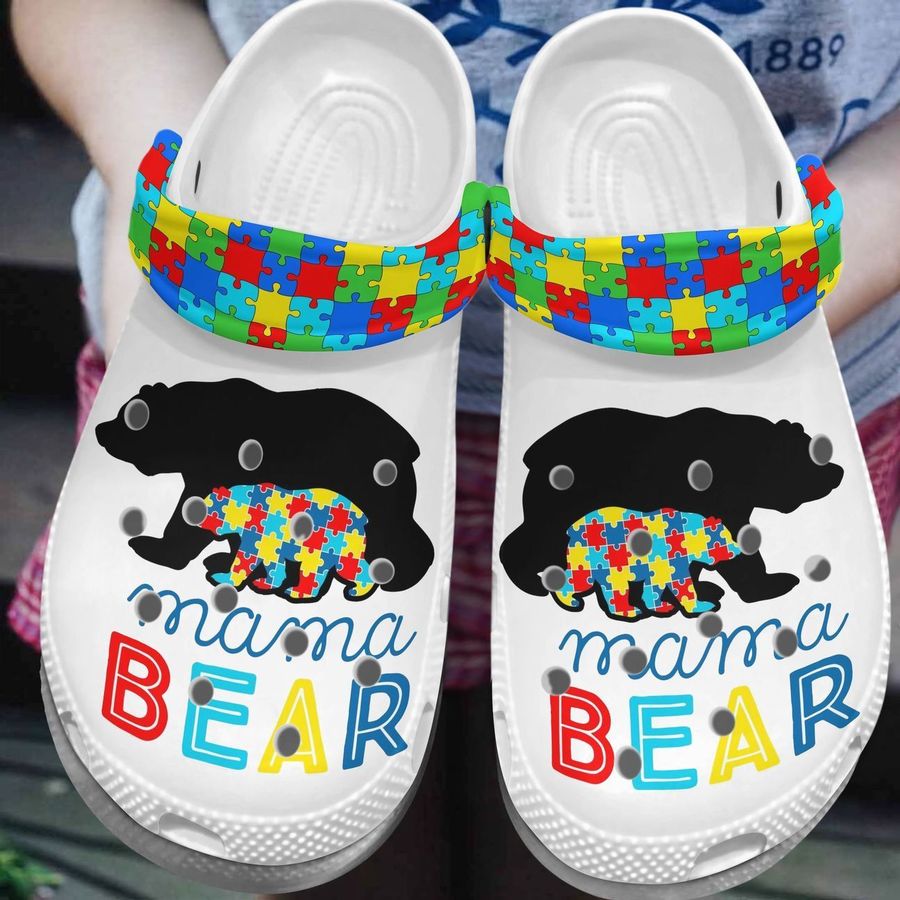 Autism Mama Bear Crocs Clog Shoes