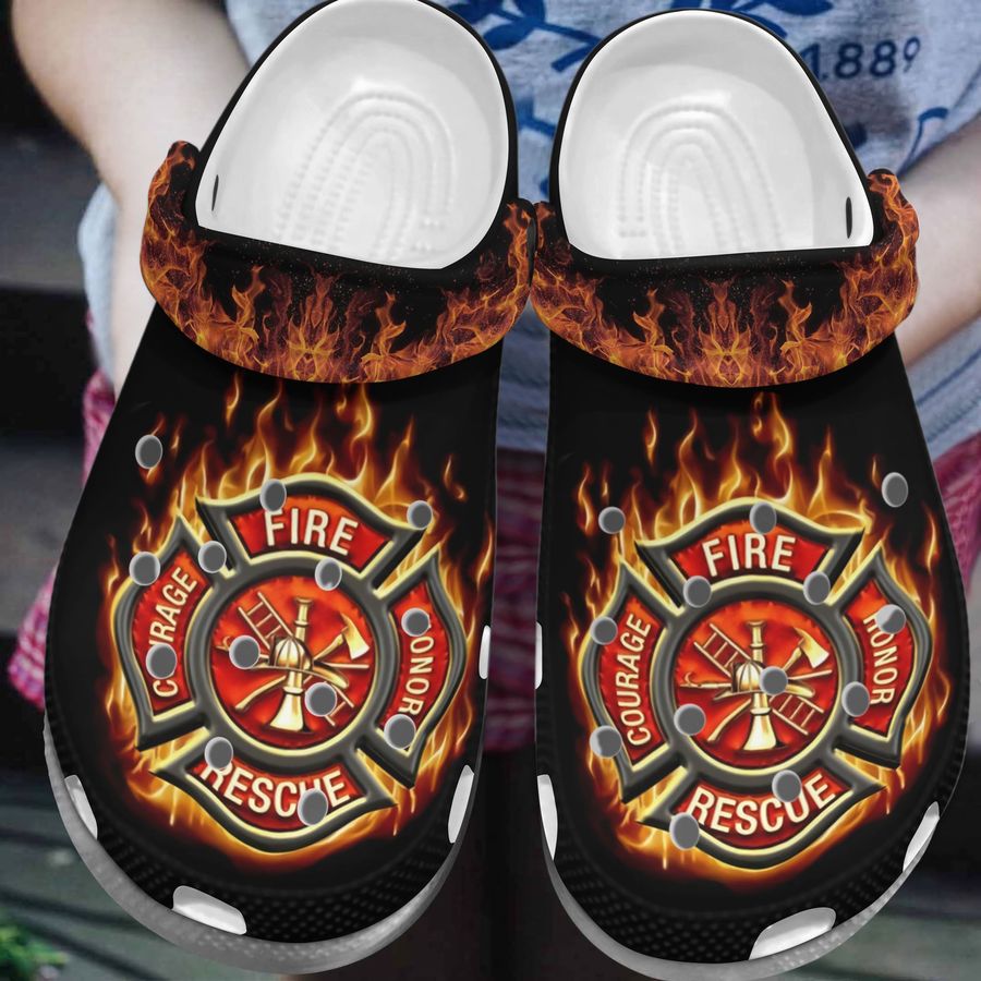 Awesome Firefighter 3D Crocsky Clog NHA14 Crocs Crocband Clog EVG2107