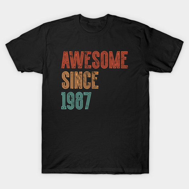 Awesome Since 1987 T-shirt, Hoodie, SweatShirt, Long Sleeve