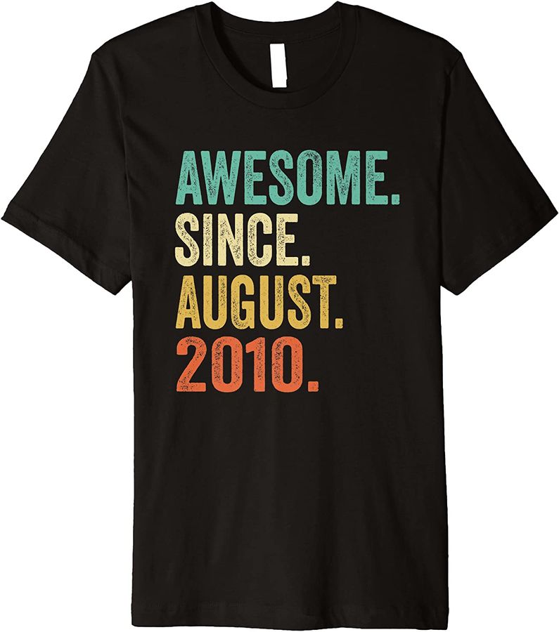 Awesome Since August 2010 12th Birthday Gift 12 Years Old Premium
