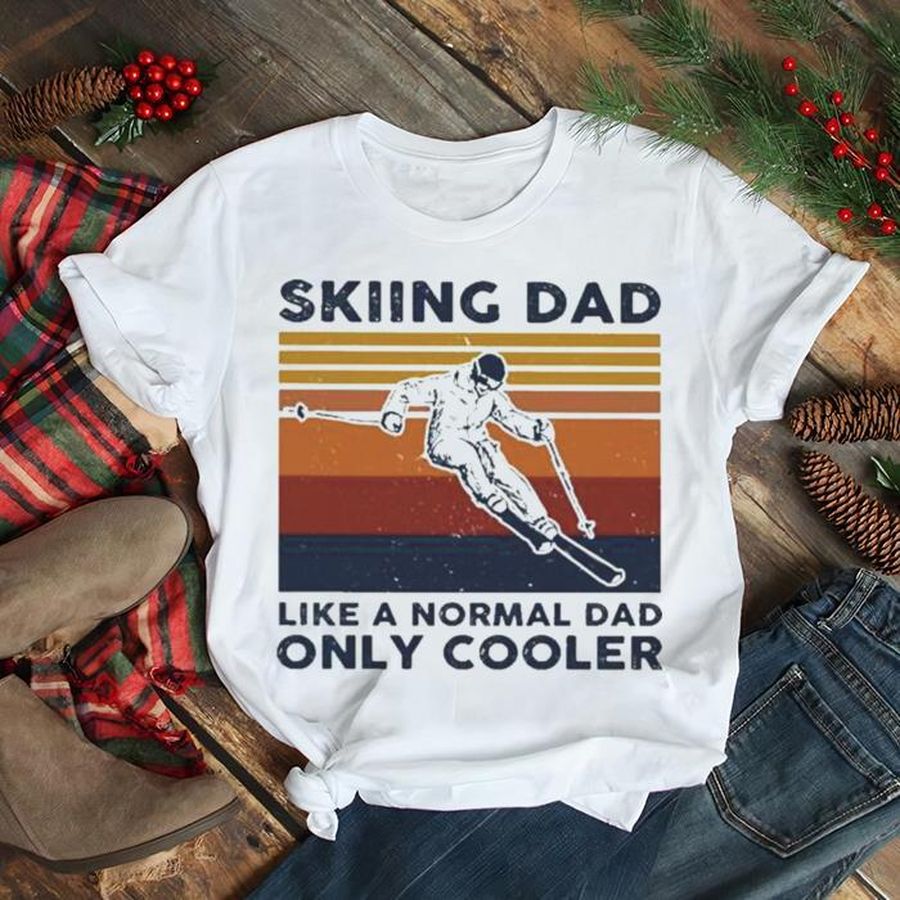 Awesome skiing dad like a normal dad only cooler vintage shirt