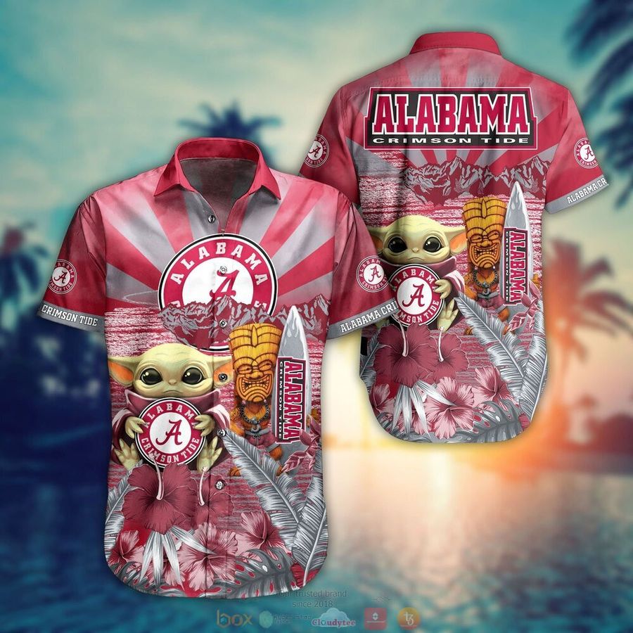 Baby Yoda Alabama Crimson Tide Hawaiian Shirt