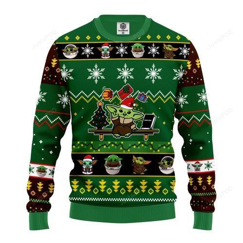 Baby Yoda Cute Ugly Christmas Sweater All Over Print Sweatshirt