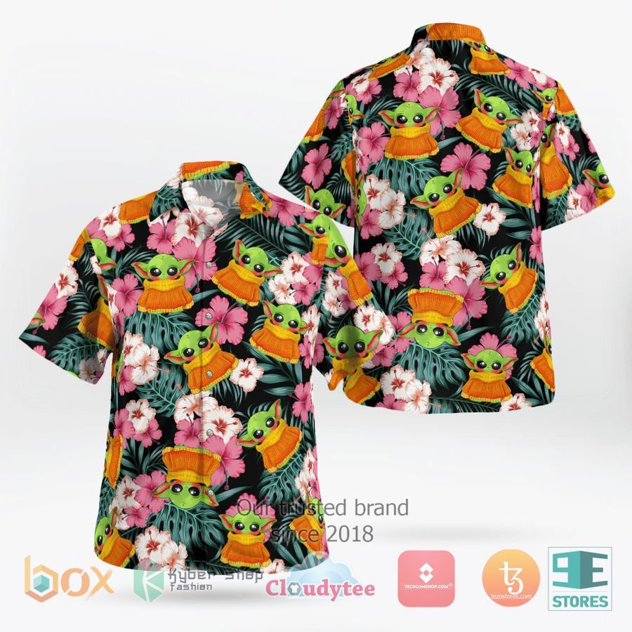Baby Yoda hibiscus Hawaiian Shirt, Shorts – LIMITED EDITION