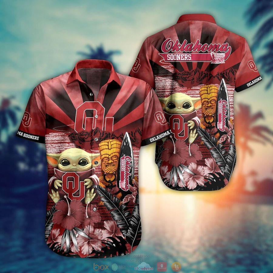 Baby Yoda Oklahoma Sooners Hawaiian Shirt