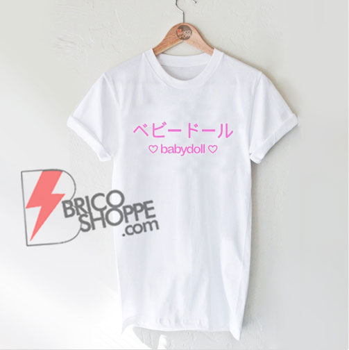 Babydoll japanese Pink Letters T-Shirt – Funny’s Shirt On Sale