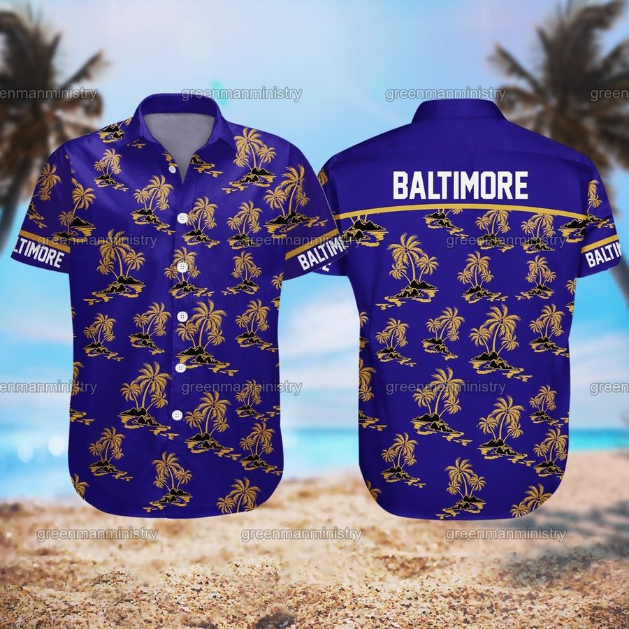 Baltimore Hawaiian Shirt, Baltimore Football Team Shirt, Baltimore Beach Shirt, Funny Baltimore Shirt, Vacation Shirt LNG192204D18