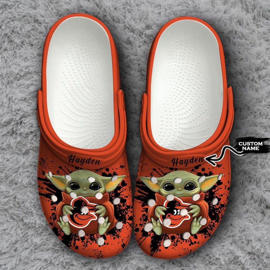 Baltimore Orioles Baby Yoda Crocs Classic Clogs Shoes Design Outlet For Adult Men Women