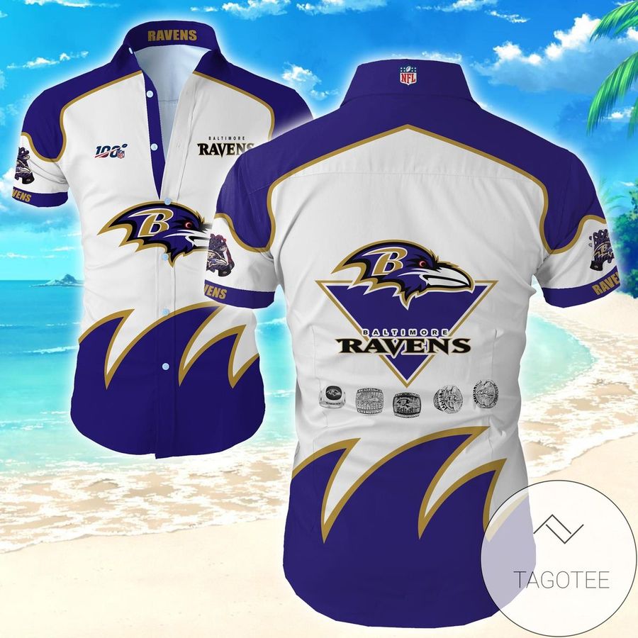 Baltimore Ravens Authentic Hawaiian Shirt 2022 Tropical Shirt Mens