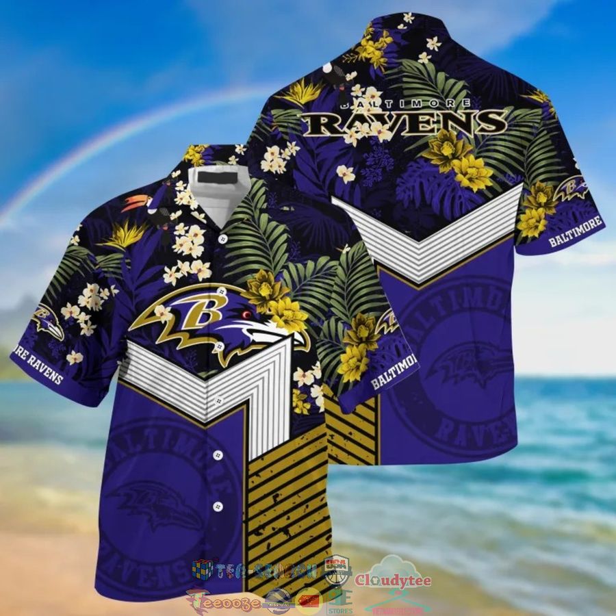 Baltimore Ravens NFL Tropical Hawaiian Shirt And Shorts – Saleoff