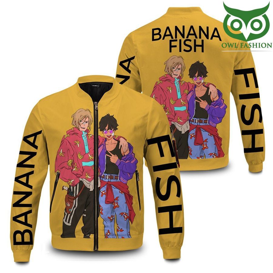 Banana Fish Printed Bomber Jacket