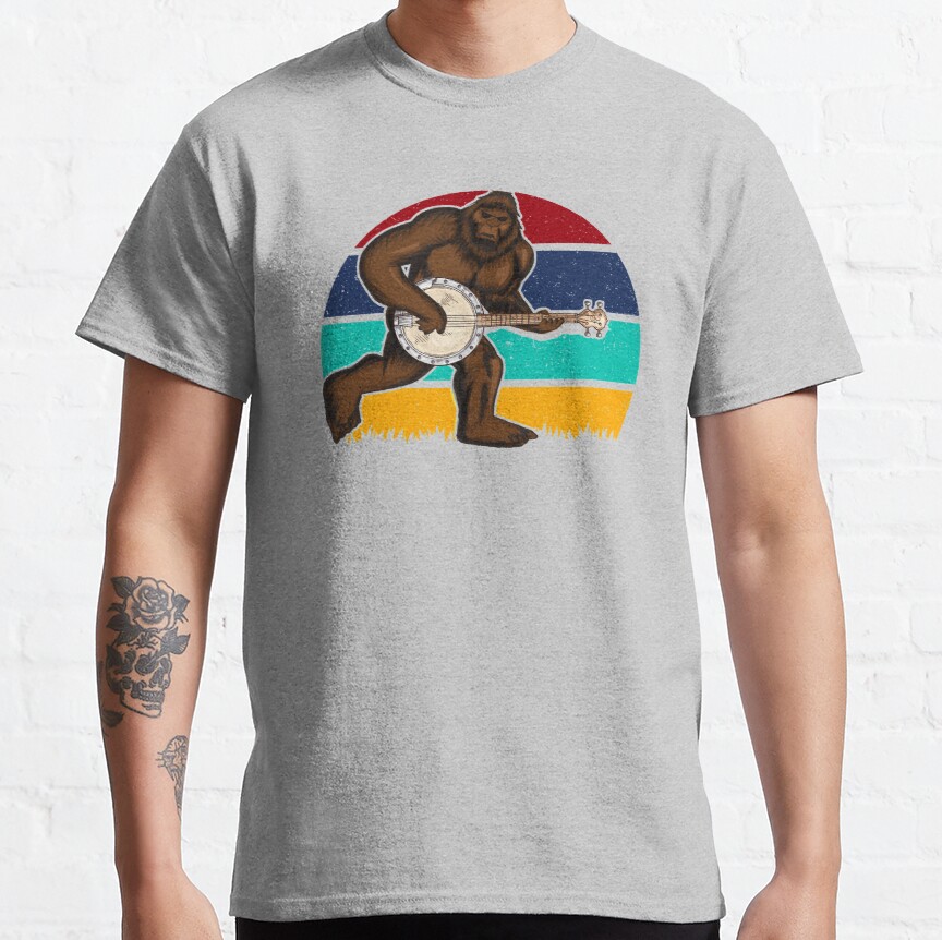Banjo Bigfoot Sasquatch Yeti Classic T-Shirt