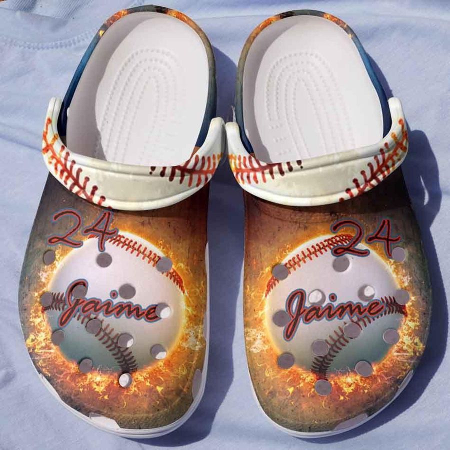 Baseball Clog Whitesole Flame On Crocs Crocband Clog