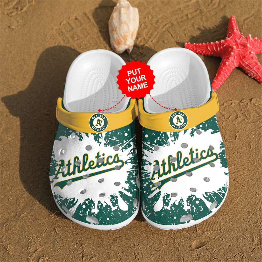 Baseball Crocs - Oakland Athletics Clog Shoes For Baseball Fans Men and Women.png