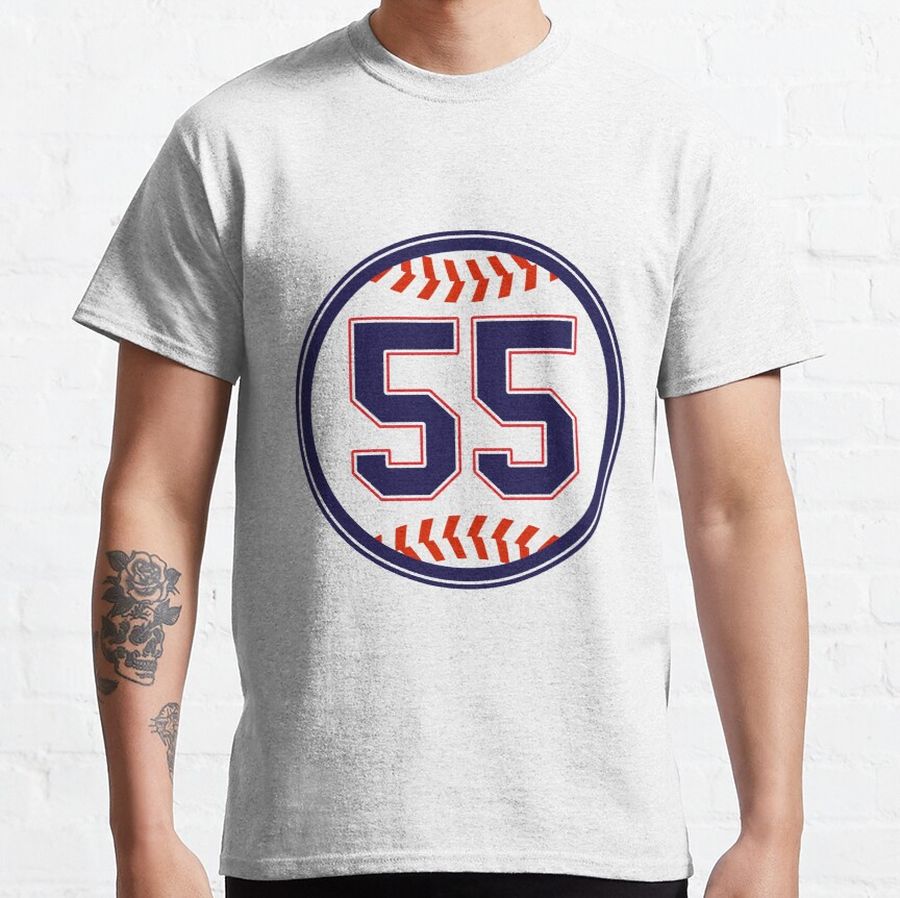 Baseball Jersey Blue Number 55 Fifty Five Classic T-Shirt
