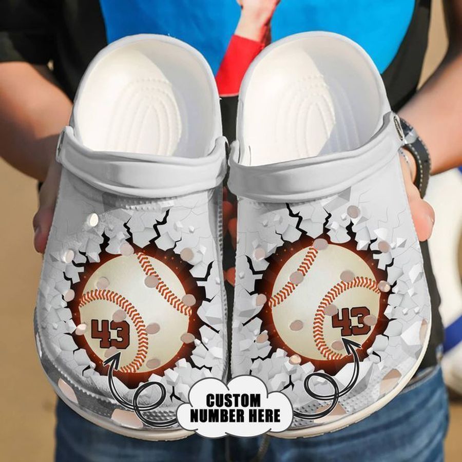 Baseball Personalized Crack Sku 119 Crocs Clog Shoes