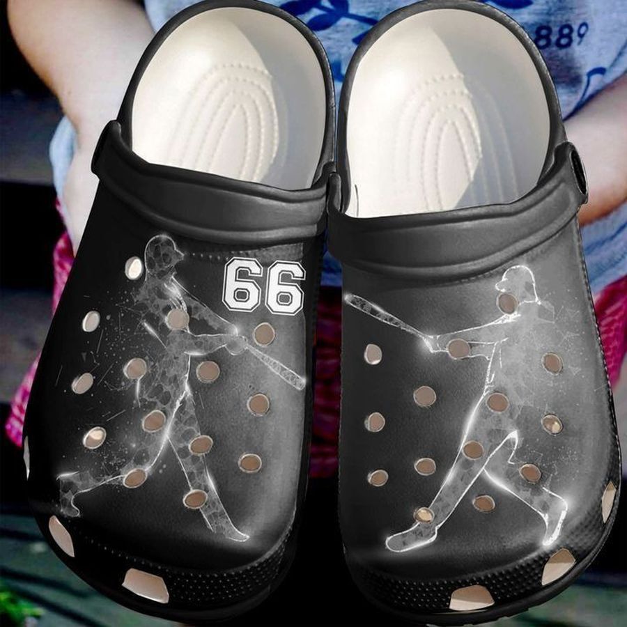 Baseball Personalized Glass Mix Color Sku 135 Crocs Clog Shoes